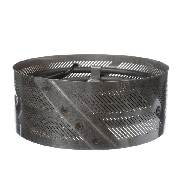 A Gold Medal 120v metal element with holes.