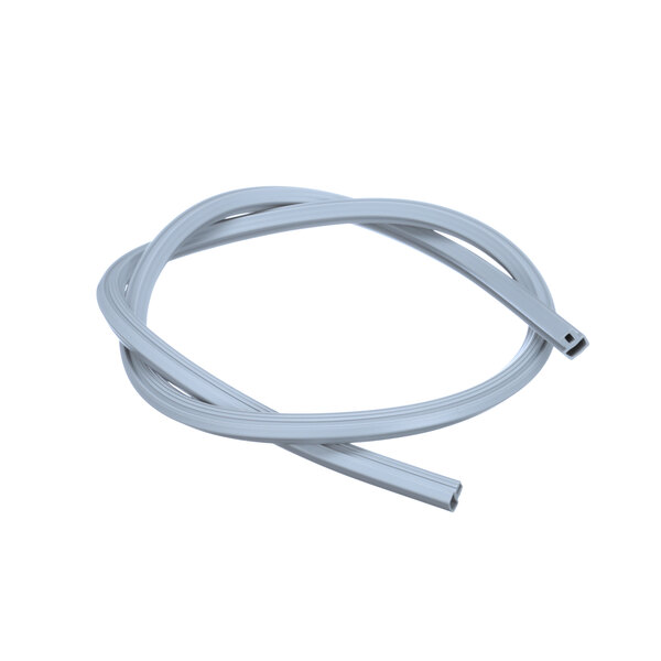 A white plastic gasket bumper for a Master-Bilt refrigeration unit.