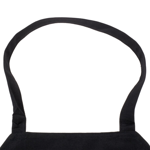A black Chef Revival bib apron with three pockets.
