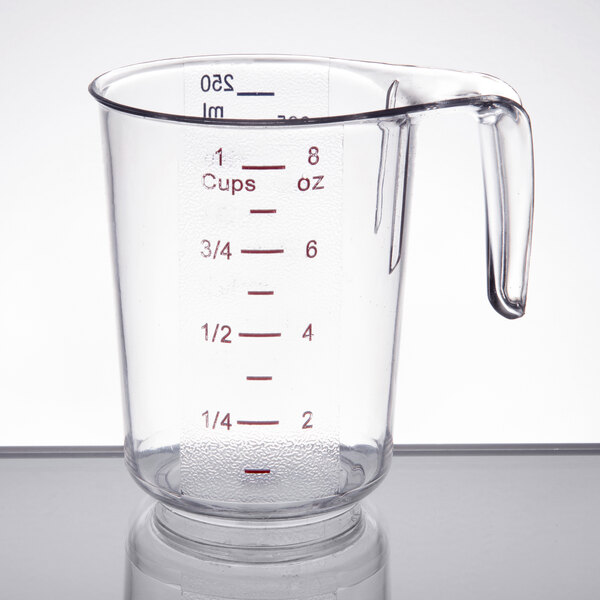 Choice 1 Cup Clear Plastic Measuring Cup with Gradations