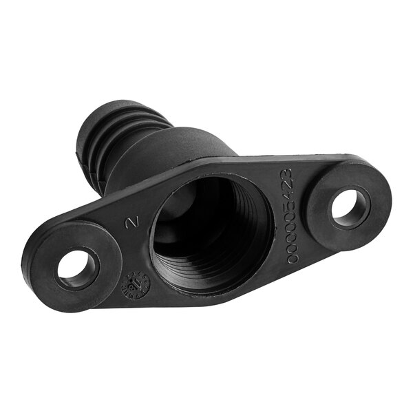 A black plastic Manitowoc Ice adapter with two holes.