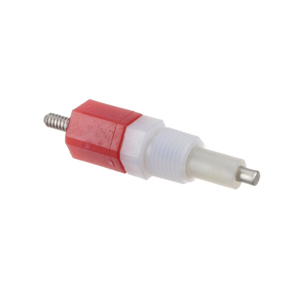 A Servend high probe electrode with a red and white plastic connector.