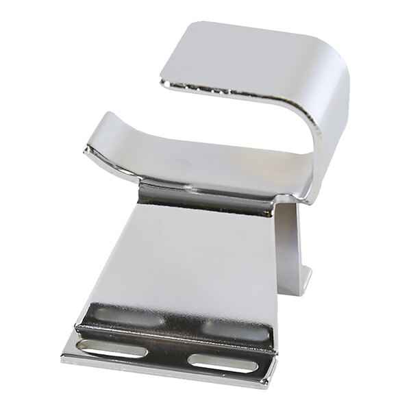 A metal flush offset hook with a 3/4 inch offset, designed for mounting and securing purposes.