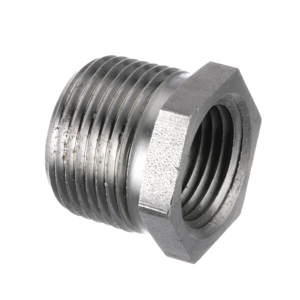 A close-up of a Frymaster aluminum threaded nut.