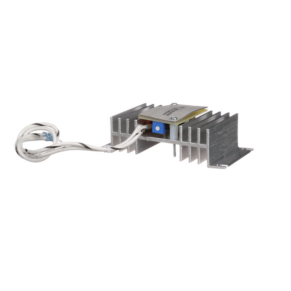 An APW Wyott voltage regulator with wires attached.
