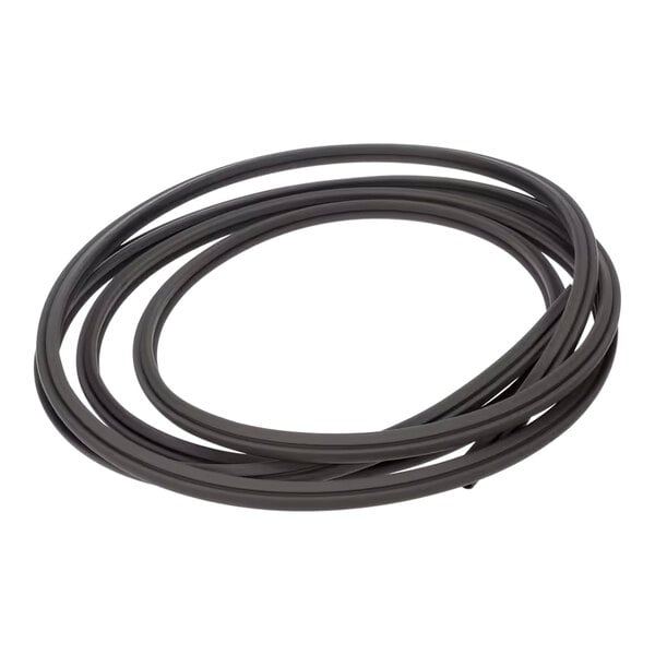 A black rubber door gasket for a Lockwood holding cabinet on a white background.