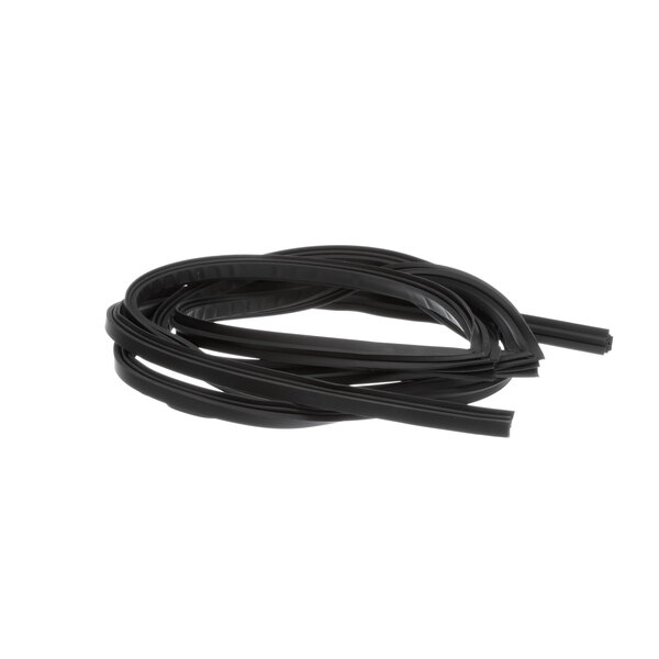 A close-up of a black rubber strip.