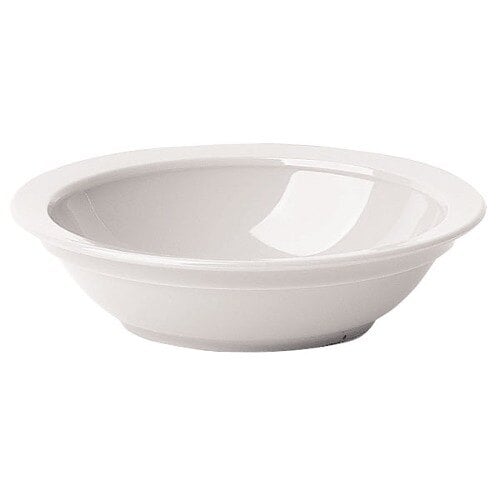 A white bowl with a white rim.