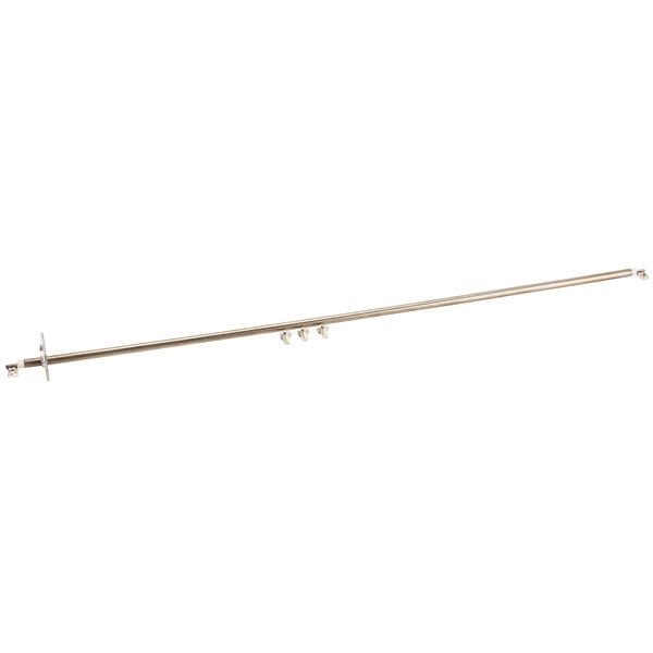 A long metal rod with multiple holes.
