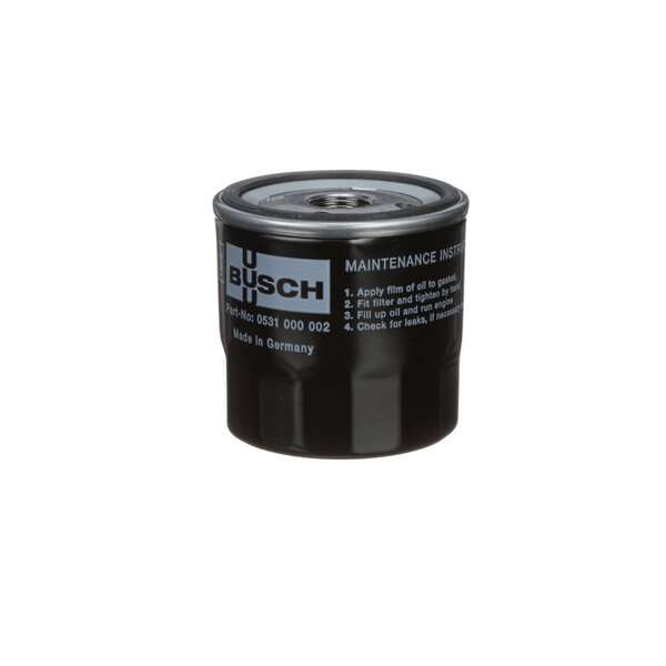 A close-up of a black Ultrasource oil filter.