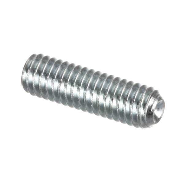 A close-up of a Univex set screw with a small hole.