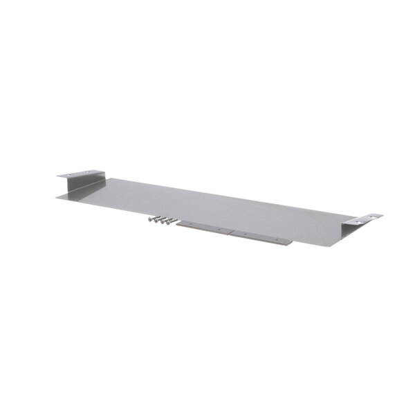 A white metal Multiplex baffle plate with holes.