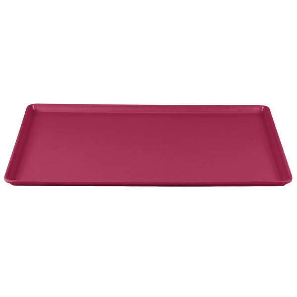 A red rectangular Cambro dietary tray.