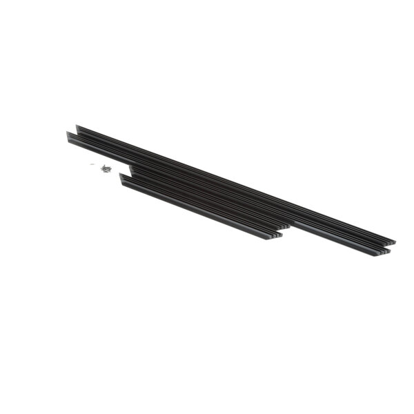 a close-up of several black rods
