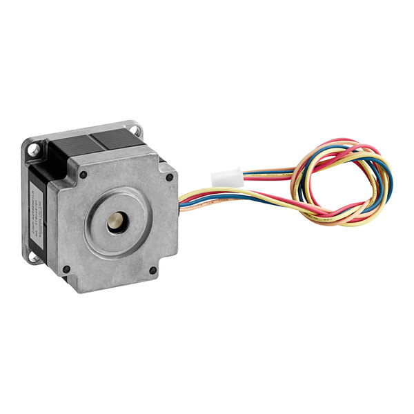 A close-up of a Hatco conveyor motor with wires.