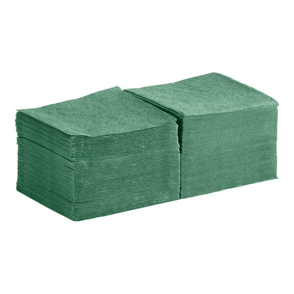 Choice Hunter Green 2-Ply Beverage / Cocktail Napkin - 250/Pack