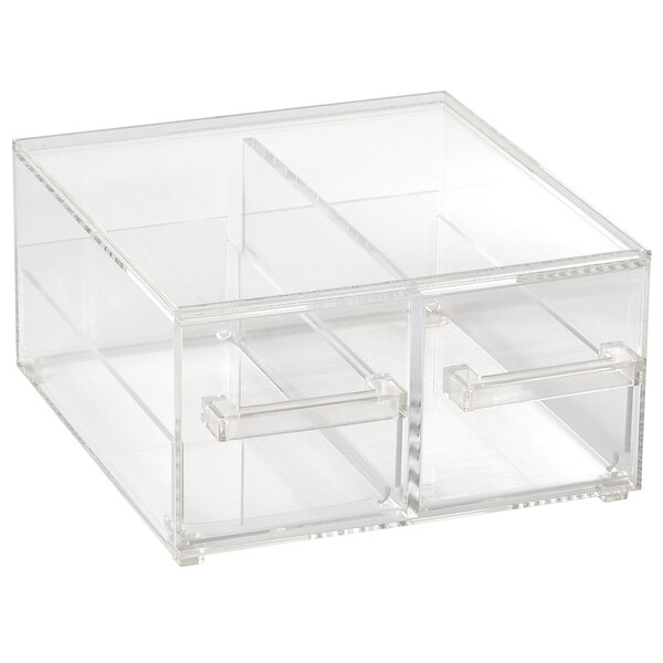 Vollrath SBB23 Cubic 2/3 Size Two Drawer Acrylic Bread Box with ...