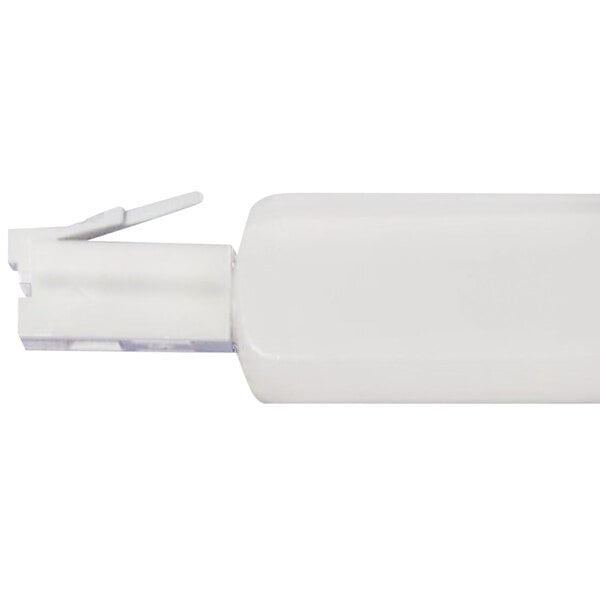 a close-up of a white bottle