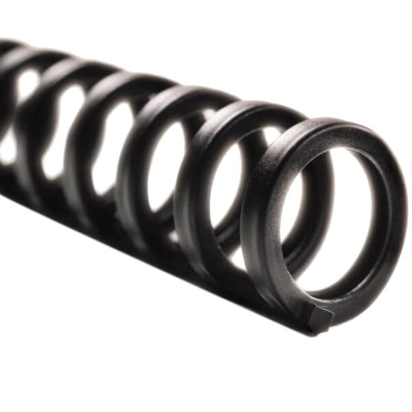 A close-up of a black Swingline ProClick binding spine coil.