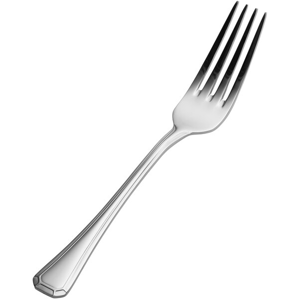 A Bon Chef stainless steel dinner fork with a silver handle.