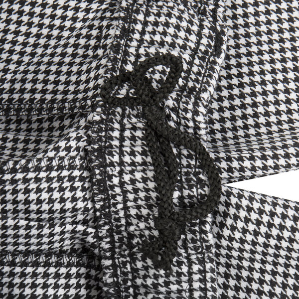 Mercer Culinary Millennia Women's Houndstooth Cook Pants in black and white.