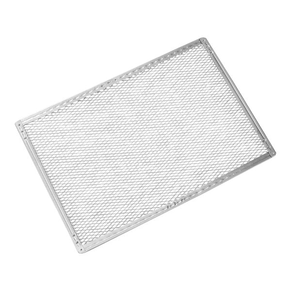 An American Metalcraft expanded aluminum pizza screen with a metal mesh grid.