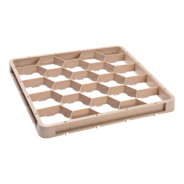 A beige plastic grid with 20 square compartments.