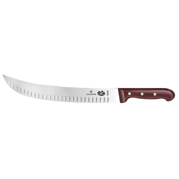 Victorinox 40232 12" Granton Edge Curved Cimeter Knife with Rosewood Handle