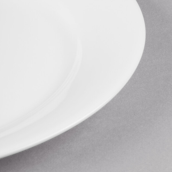 a close up of a white plate