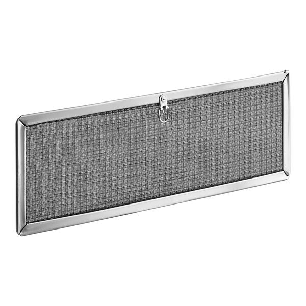 A TurboChef oven door air filter with a stainless steel mesh screen and metal frame.