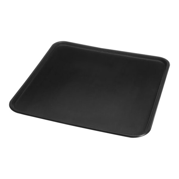 A black solid TurboChef basket tray with a black border.