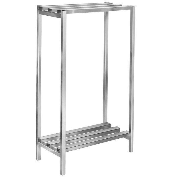 a metal rack with four legs