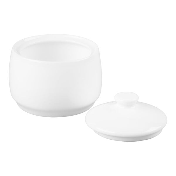 Reserve by Libbey 911190010 International 10 oz. Bone China Sugar Pot with Lid - 12/Case
