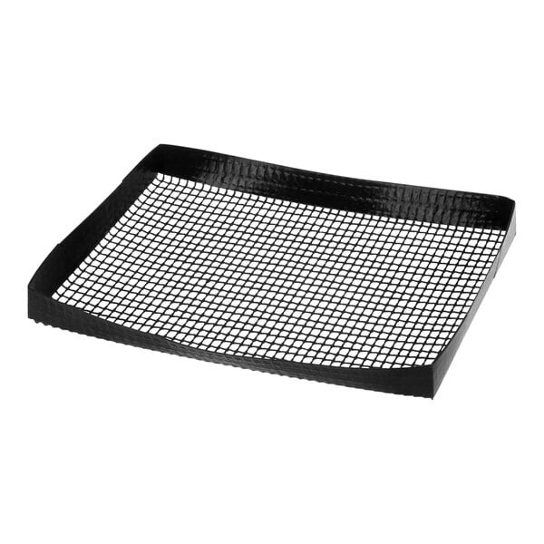 A black rectangular TurboChef cooking basket with a grid pattern.