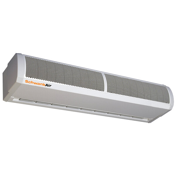 A white air curtain with a white cover.