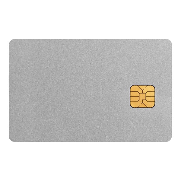 A TurboChef blank smart card with a chip.