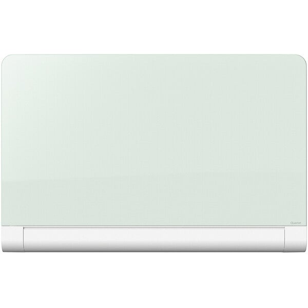 A white rectangular Quartet glass markerboard.