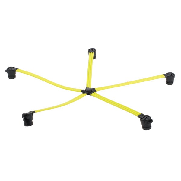 A yellow and black FLAT Tech table pad with a yellow cable connection.
