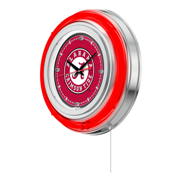 Holland Bar Stool Clk15AL-A University of Alabama 15" Neon Clock
