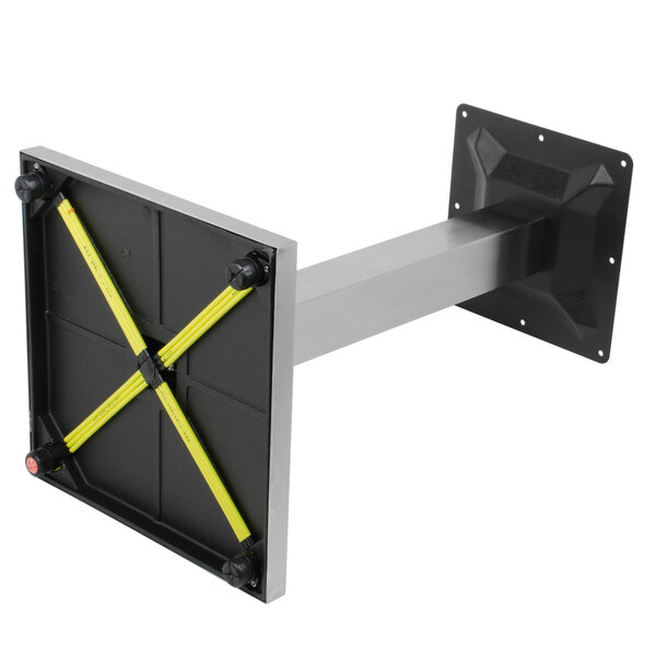 A yellow FLAT Tech table pad with a yellow x on it.