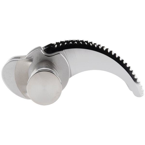 A Robot Coupe coarse serrated blade assembly with a black handle.