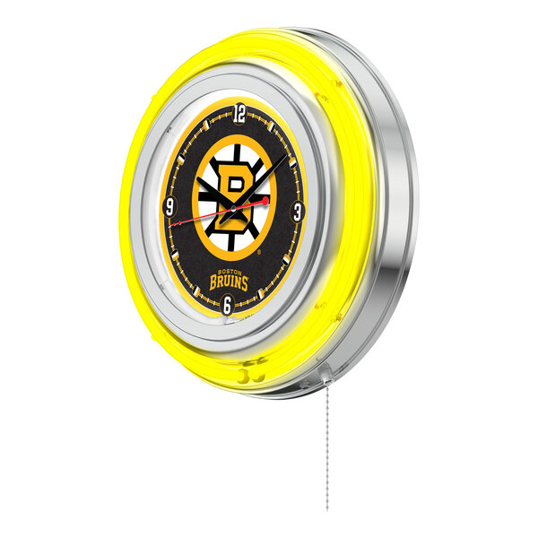 Holland Bar Stool Clk15BosBru Boston Bruins 15" Neon Clock