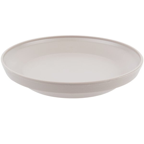 A white Dinex insulated meal delivery base with a white rim.