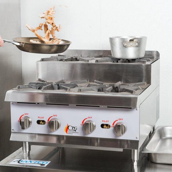 Cooking Performance Group CKHPSU424 4 Burner StepUp Countertop 24" Range