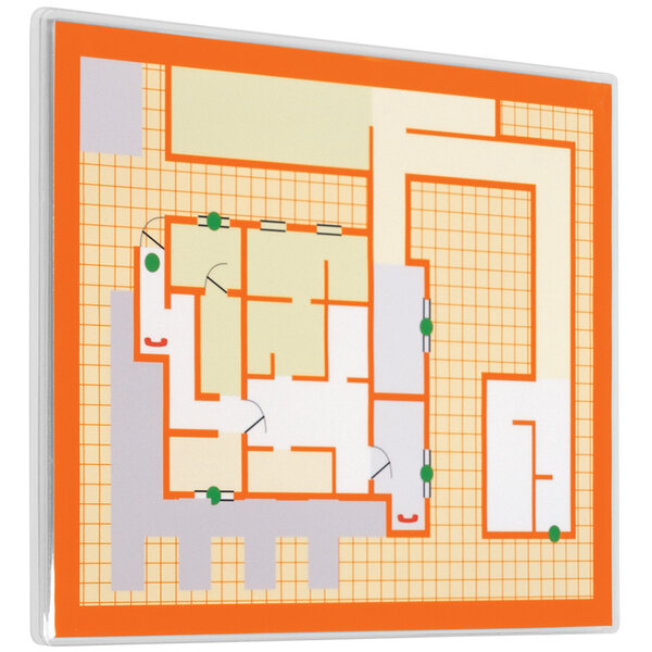 A drawing of a house being laminated with a Swingline Peel-N-Stick thermal laminating pouch.
