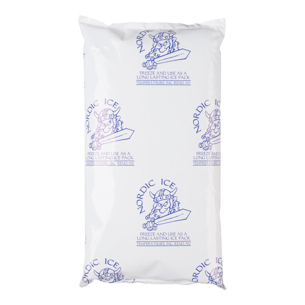 A Nordic Ice 32 oz. gel cold pack in a white plastic pouch.
