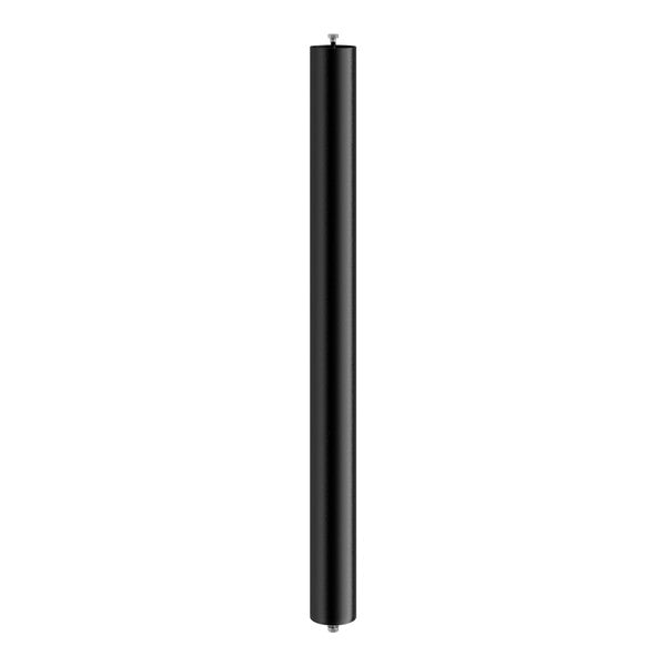 A black cylindrical pole with a screw.