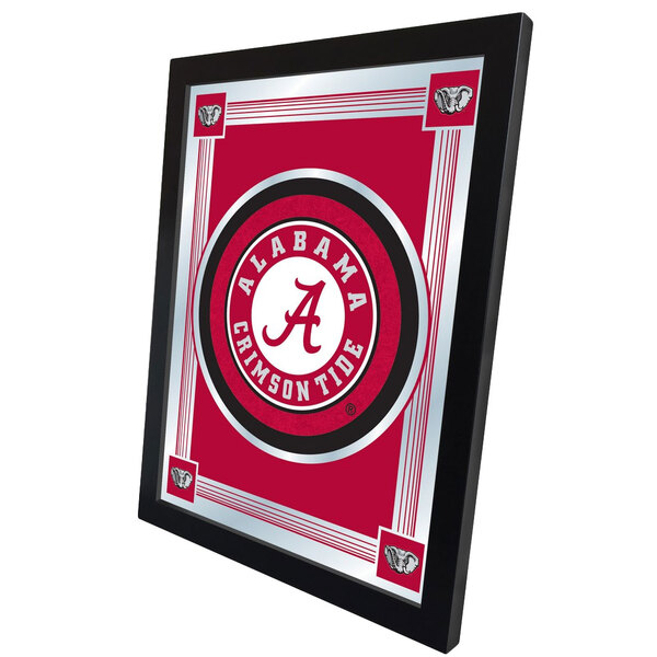 A framed University of Alabama logo mirror.