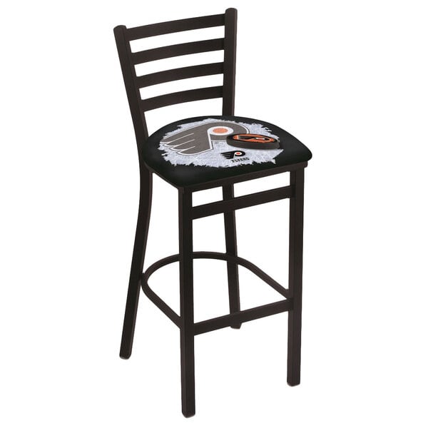 Bar Stool L00430phifly B D2 Black Steel Philadelphia Flyers Holland Bar Stool L00430phifly B D2 Black Steel Philadelphia Flyers Height Chair With Ladder Back And