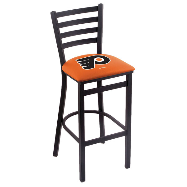 Holland Bar Stool L00430phifly O Black Steel Philadelphia Flyers Holland Bar Stool L00430phifly O Black Steel Philadelphia Flyers Height Chair With Ladder Back And